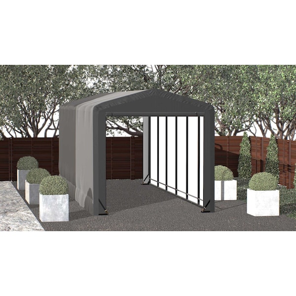 Shelterlogic ShelterTube Wind and Snow-Load Rated Garage, 10x27x10 Gray SQAACC0103C01002710 - main